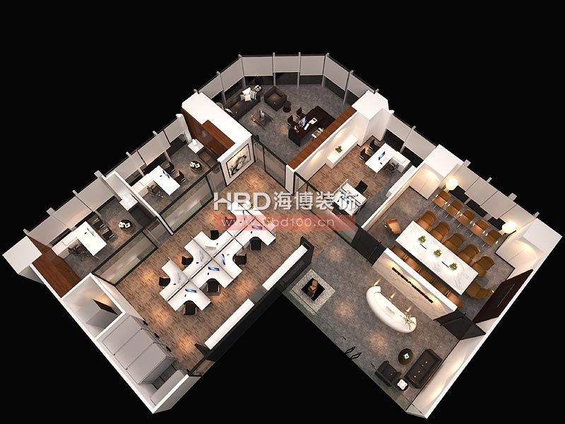 銀河粵科有限公司裝修設(shè)計 鳥瞰圖設(shè)計