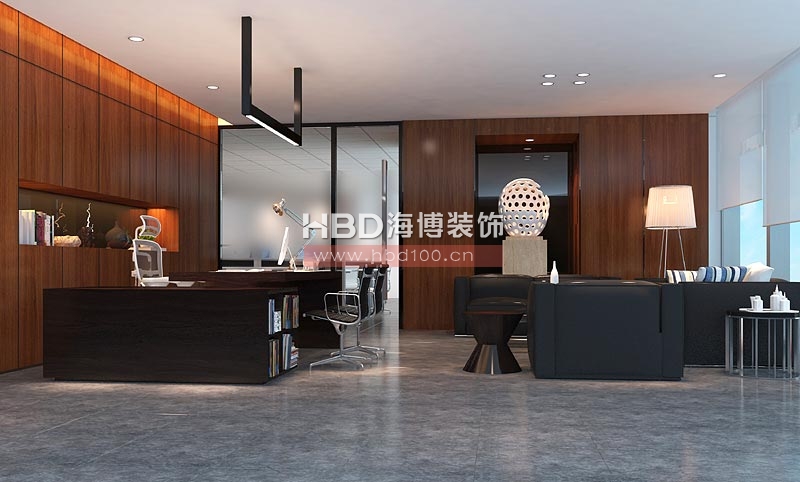 銀河粵科有限公司裝修設(shè)計 董事長室方案方案設(shè)計